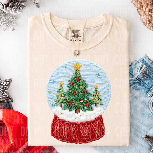 SNOW GLOBE FAUX YARN TRANSFER