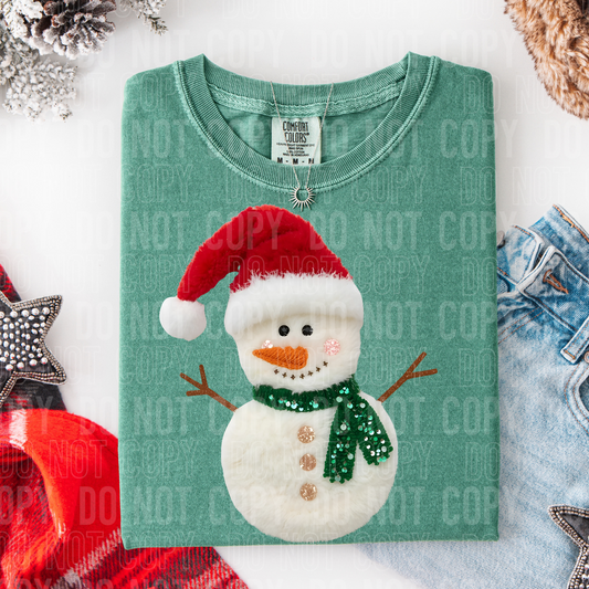 SNOWMAN FAUX FUR TRANSFER