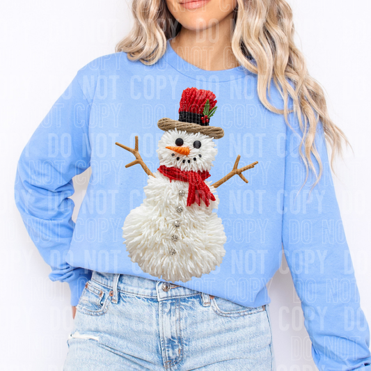 SNOWMAN FAUX YARN TRANSFER