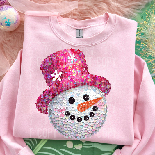 SNOWMAN SEQUINS TRANSFER