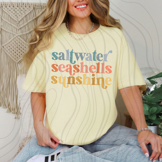 Saltwater Seashells Sunshine Transfer