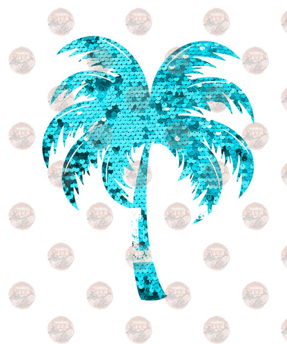 Salty Sequin Palm Tree Transfer