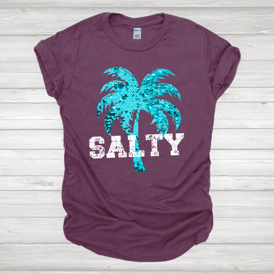 Salty Sequin Palm Tree Transfer