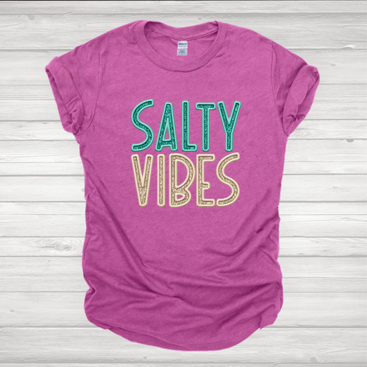 Salty Vibes Green and Tan Transfer