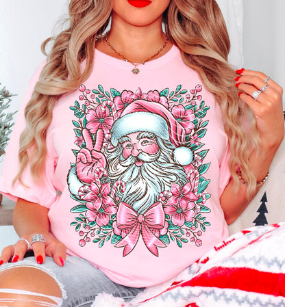 Pink Santa Transfer ** TWO PART* SOLD SEPARATELY**