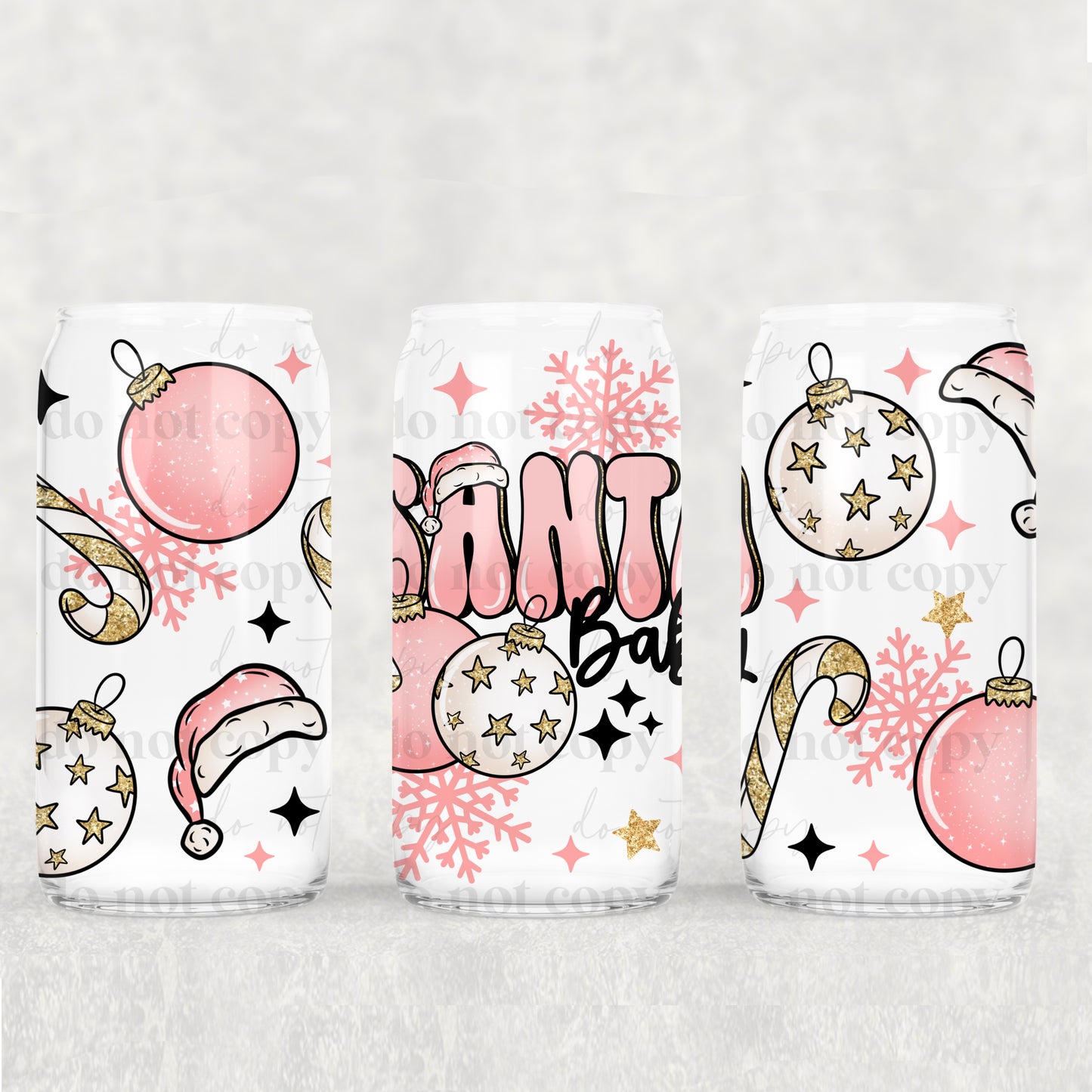 Santa Baby 16 Oz Libbey Wrap Transfer