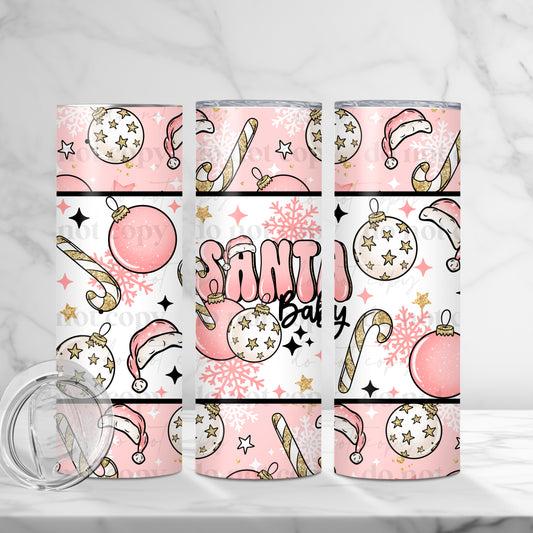 Santa Baby Wrap Tumbler Transfer