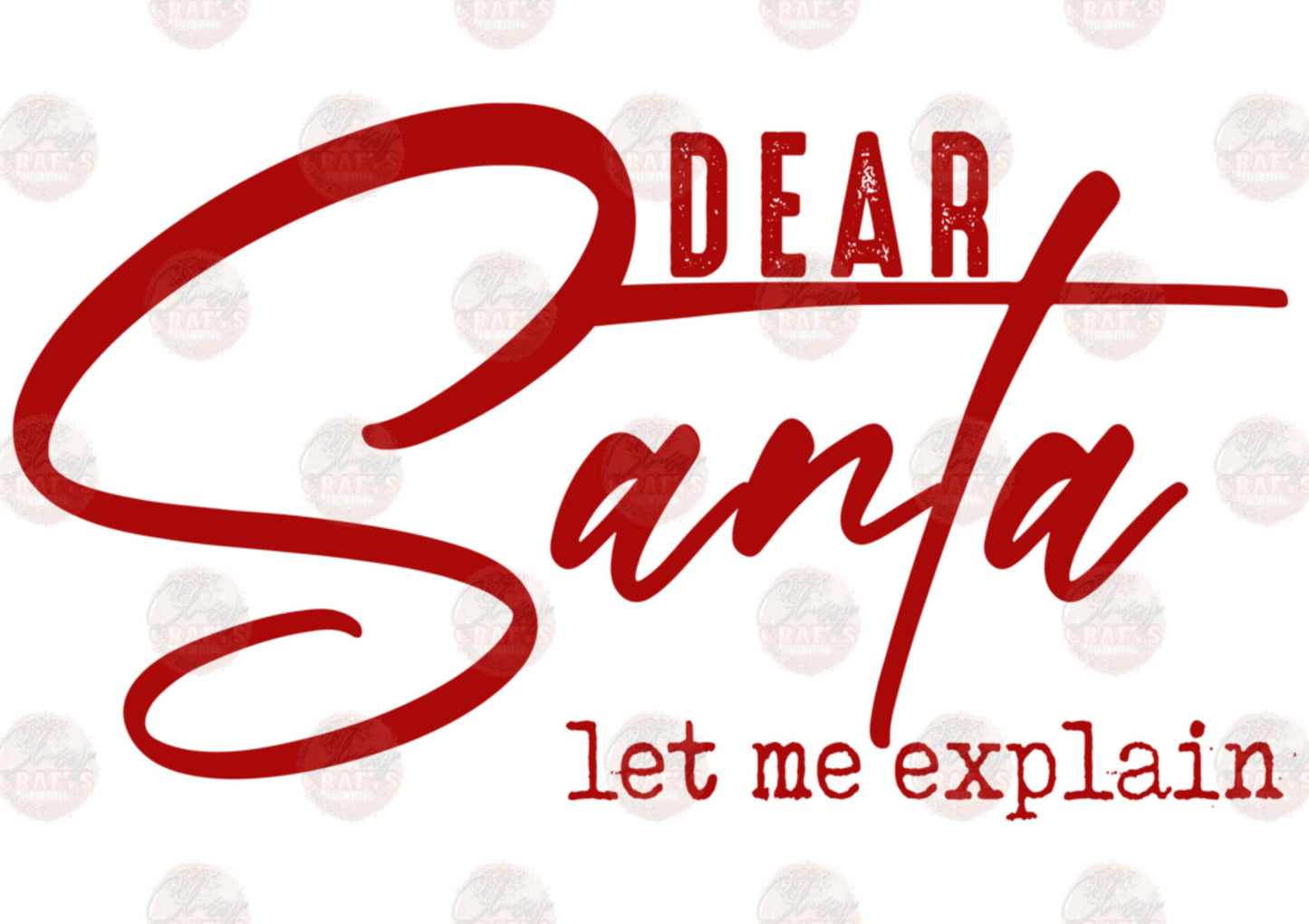 Santa Dear Transfers