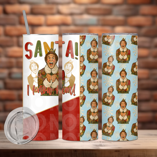 Santa I Know Him Tumbler Transfer