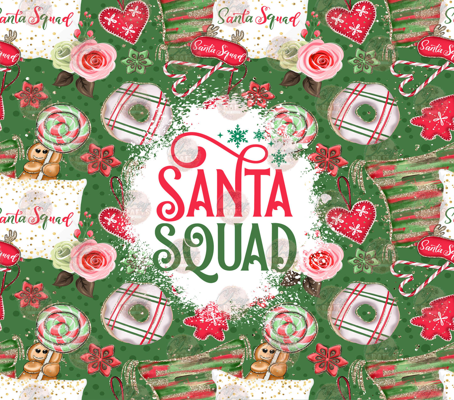 Santa Squad Tumbler Wrap - Sublimation Transfer