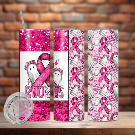Save The Boobies Tumbler Wrap Transfer