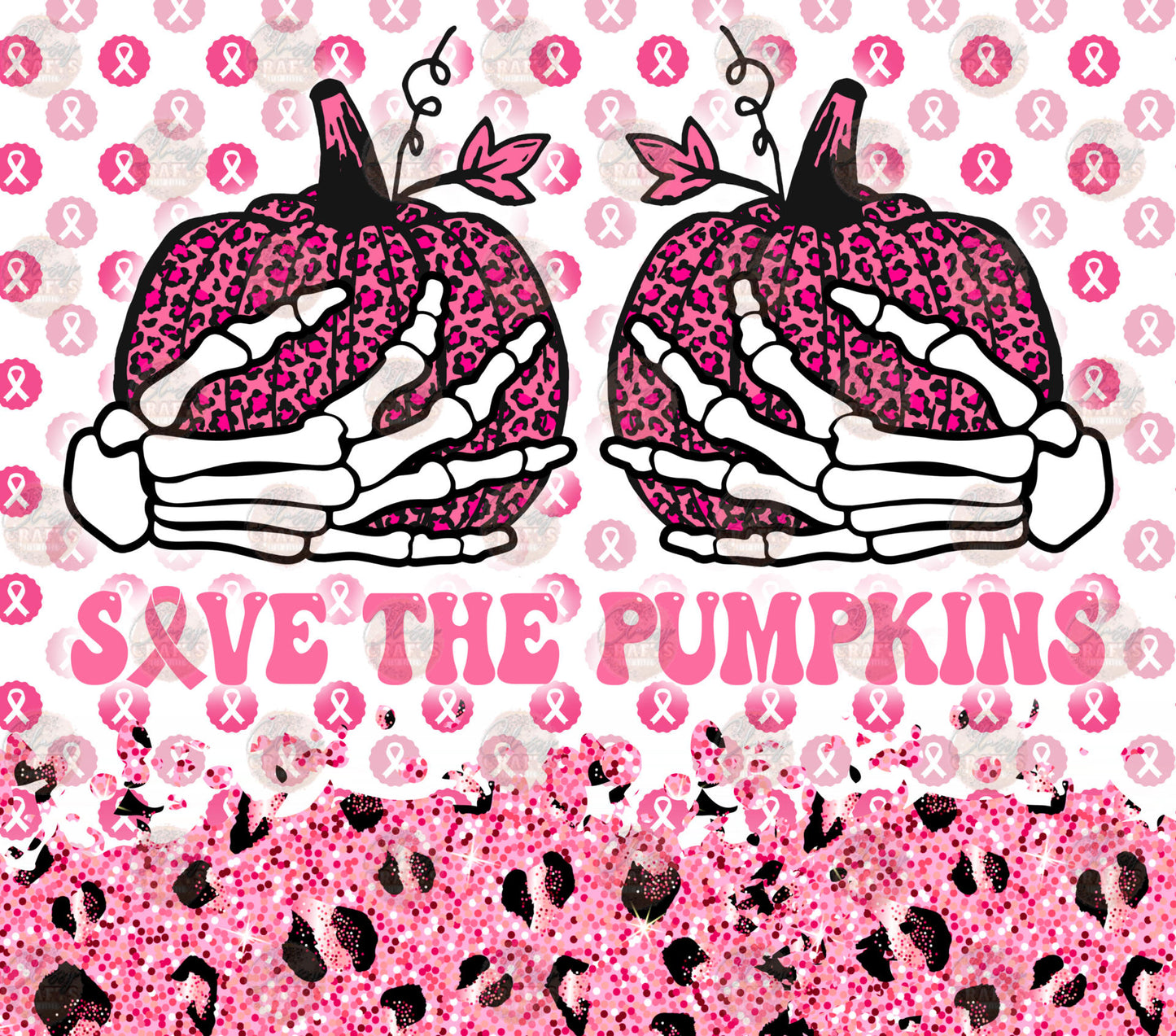 Save The Pumpkins Tumbler Wrap - Sublimation Transfer