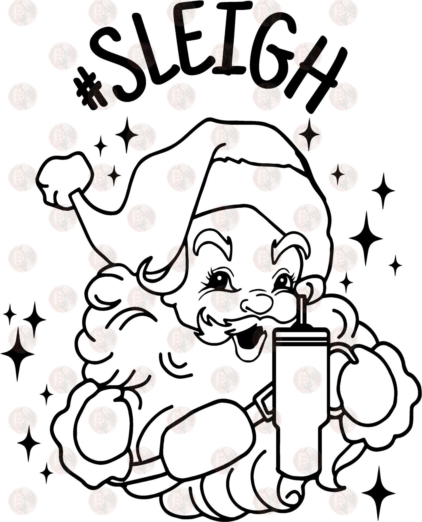 Sleigh Santa  Transfers