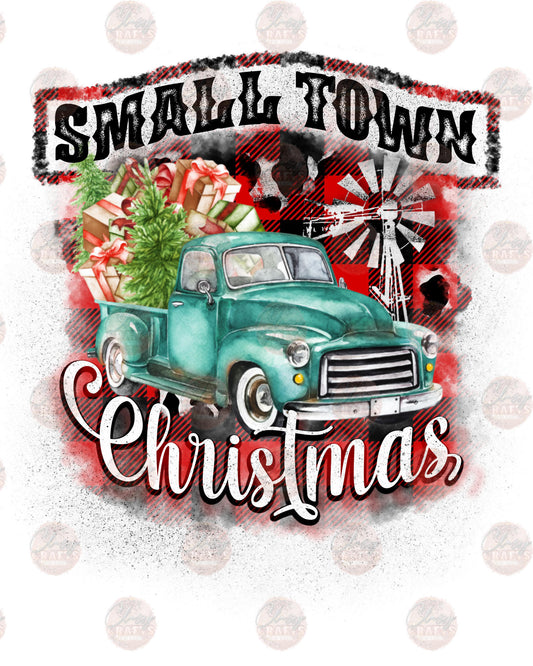 Small Town Christmas Red Plaid - Sublimation Transfer