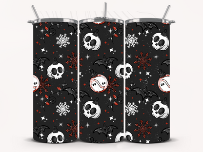 SnowFlakes And Skulls Seamless Transfer