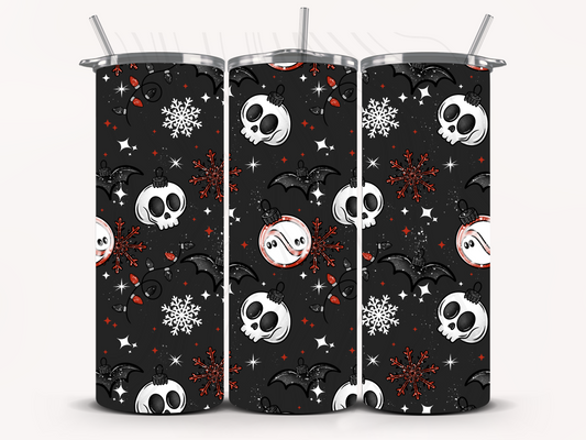 SnowFlakes And Skulls Seamless Transfer