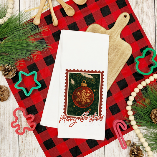 Snowflake Christmas Tea Towel Transfer