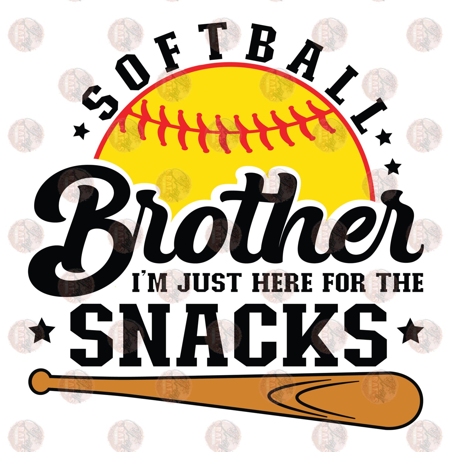 Softball Brother Here For The Snacks Transfer