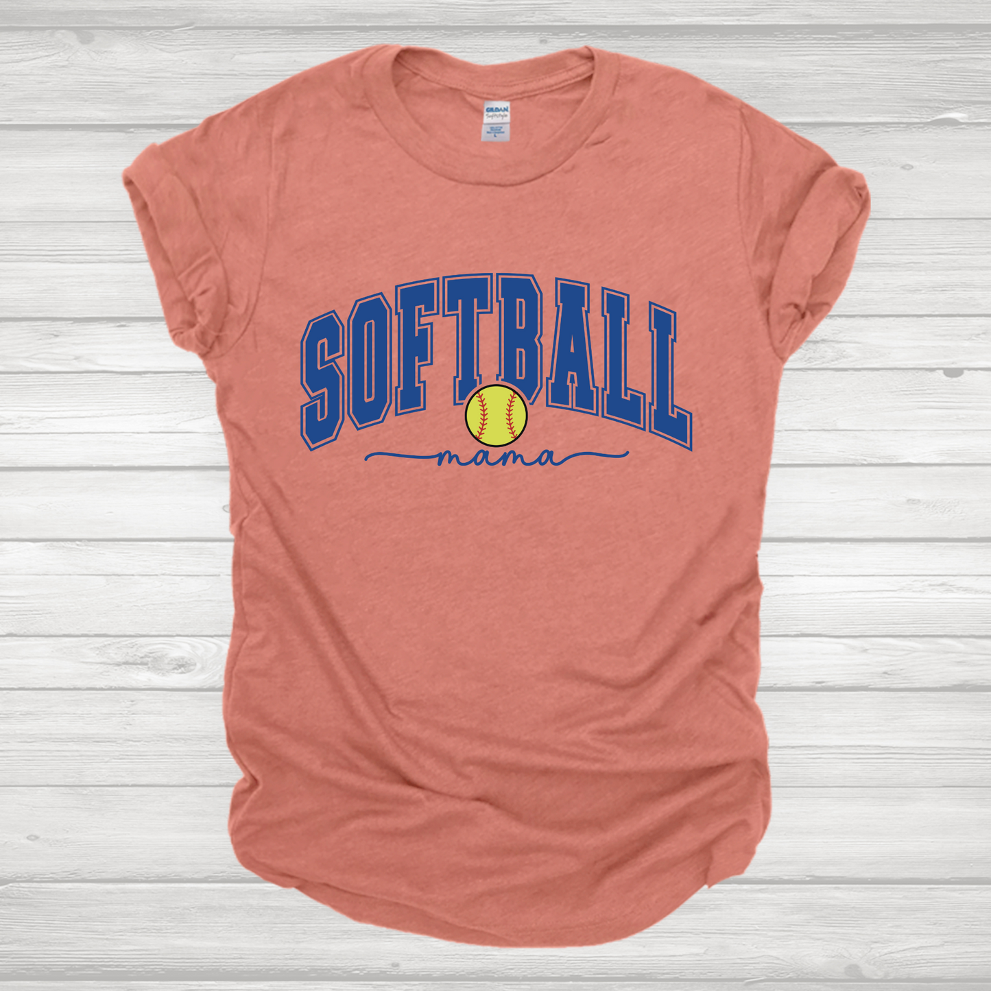 Softball Mama Blue Transfer