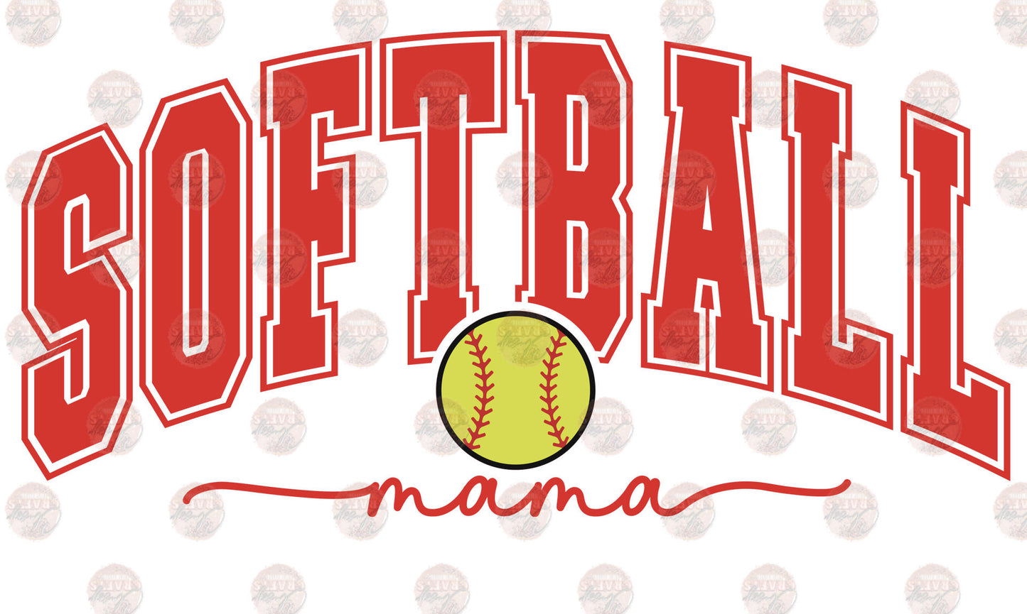 Softball Mama Red Transfer