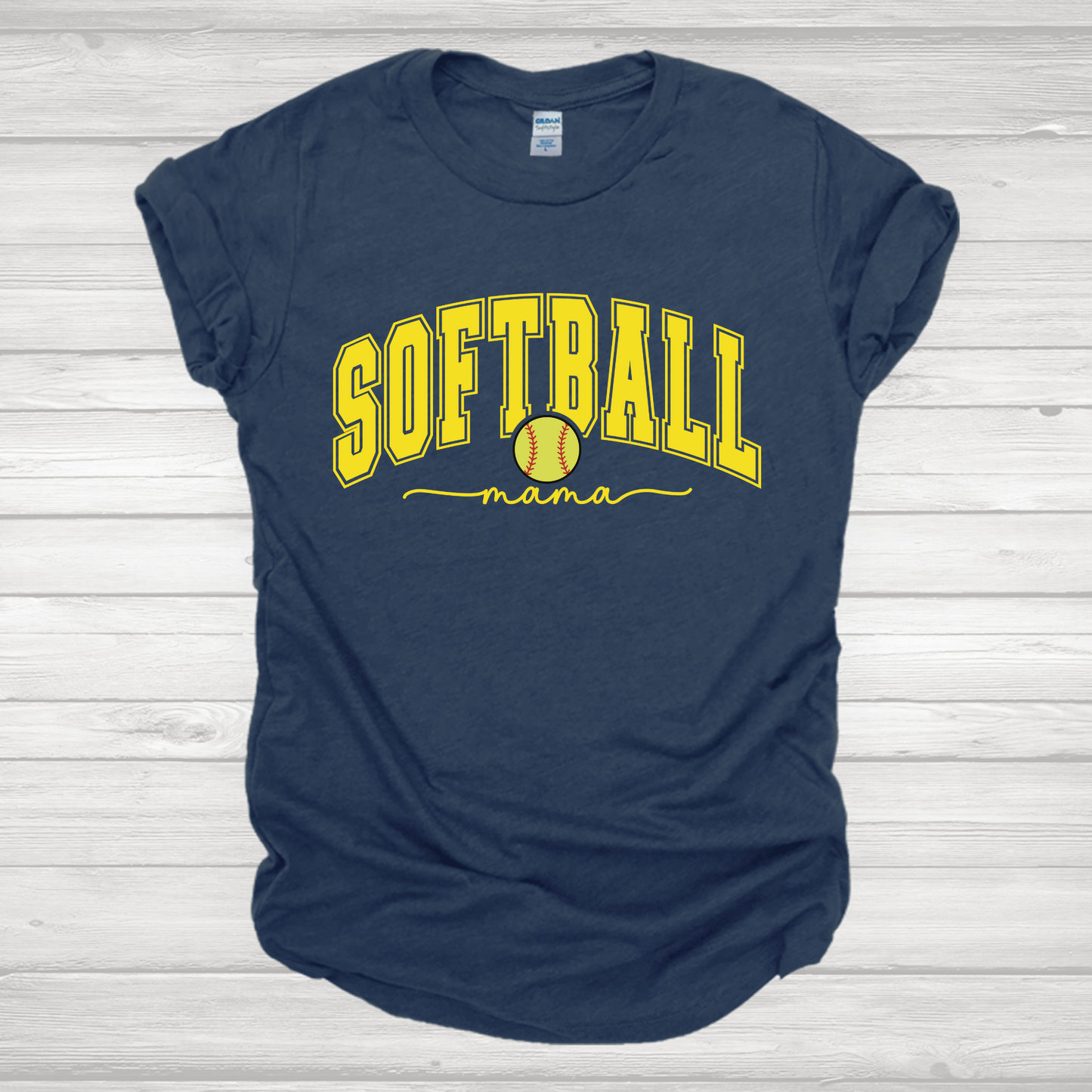 Softball Mama Yellow Transfer