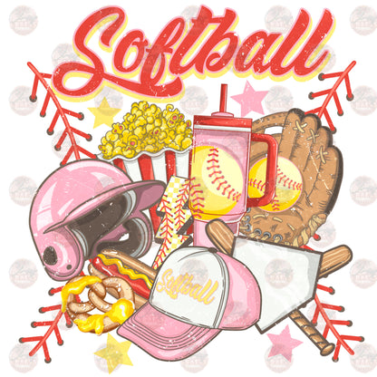 Softball Mute Colors Transfer