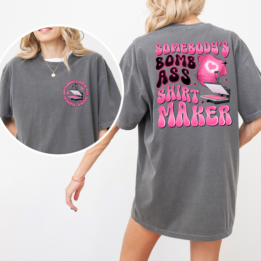 Somebody's BombA Shirt Maker Transfer ** TWO PART* SOLD SEPARATELY**