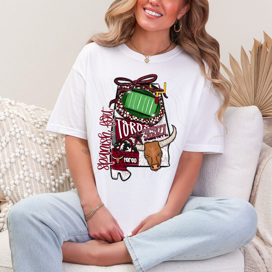 Spanish Fort Toros Game Day Coquette Transfer