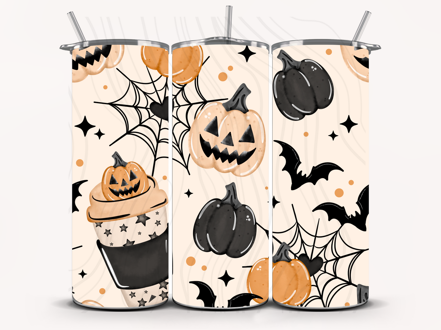 Pumpkin Spice And Bats Seamless Transfer