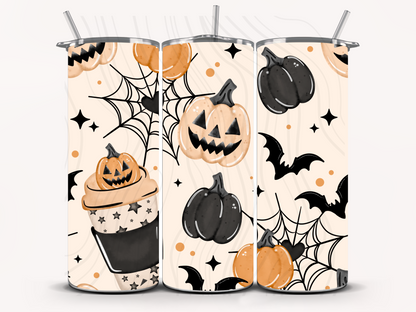 Pumpkin Spice And Bats Seamless Transfer