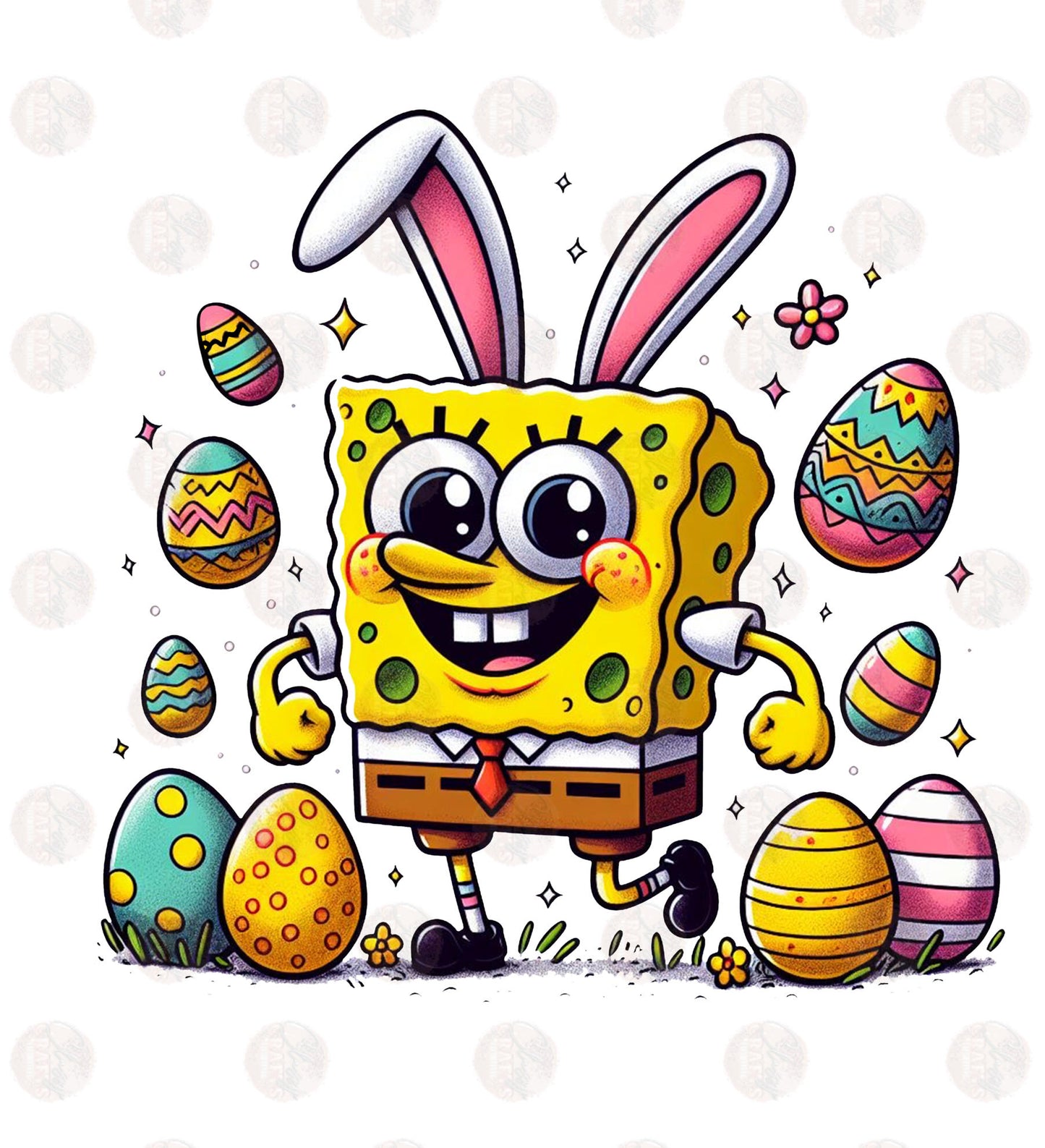 Sponge Easter Transfer ** TWO PART* SOLD SEPARATELY**