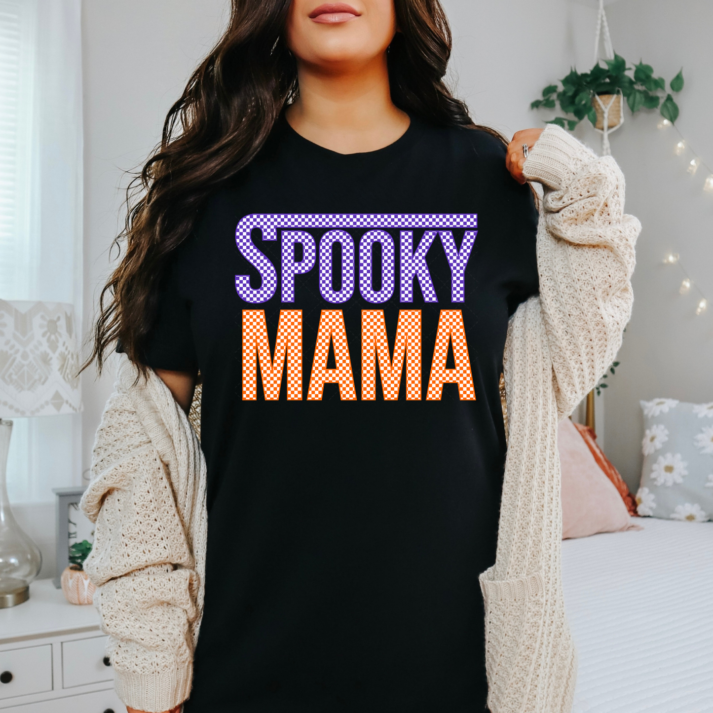 Spooky Mama Plaid Transfer