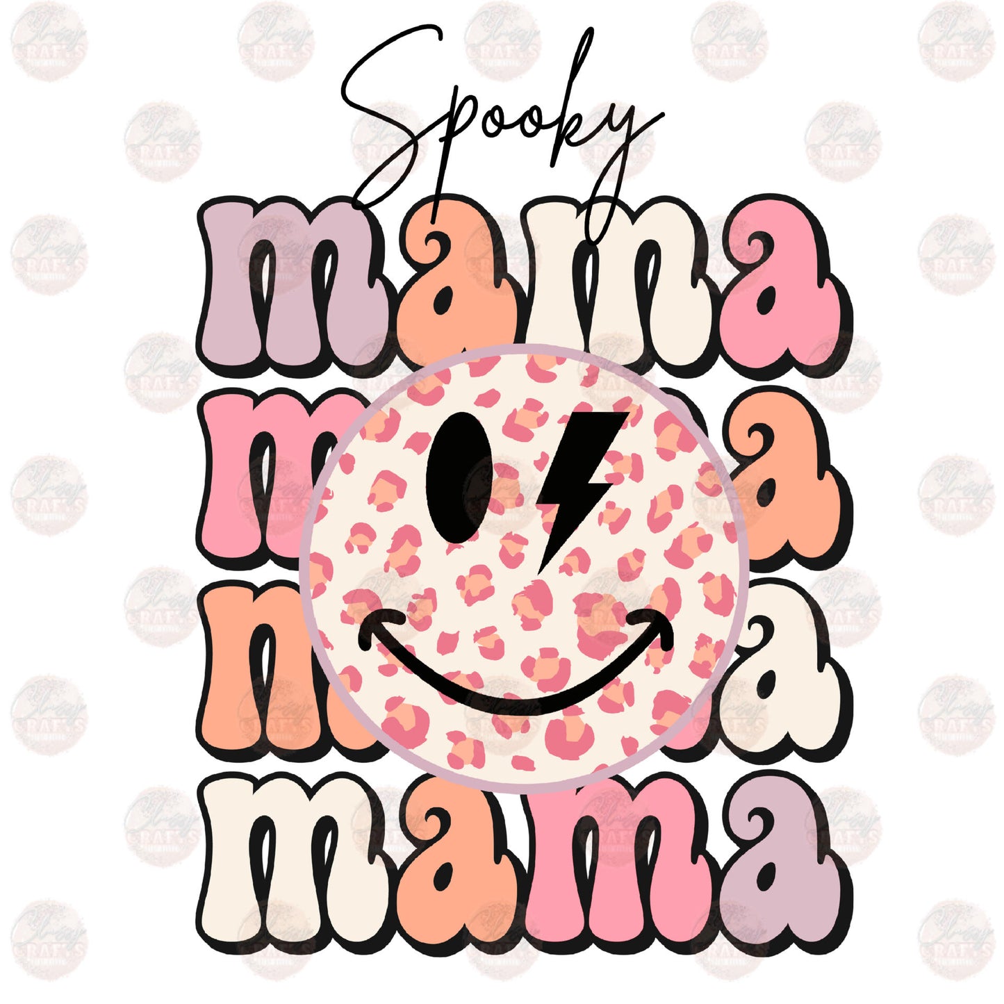 Spooky Mama Smiley Transfer