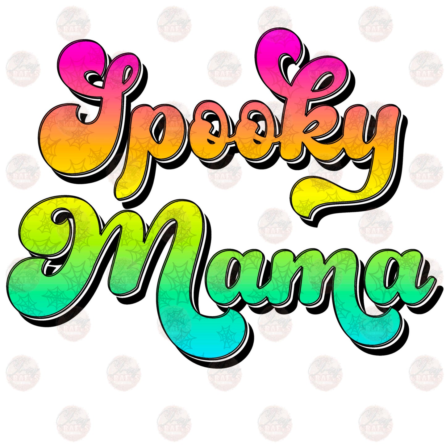 Spooky Mama Tie Dye Transfer