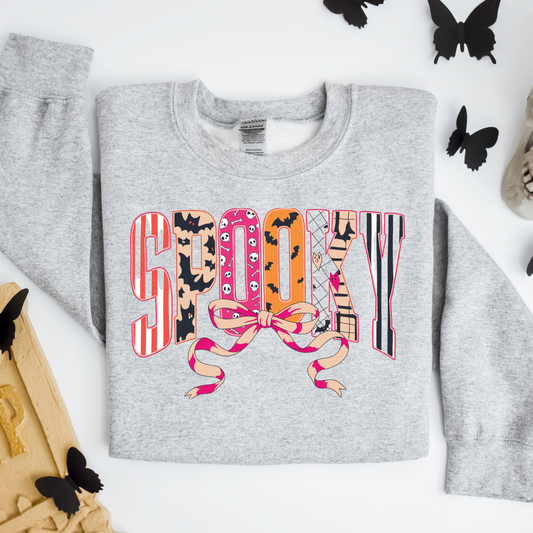 Spooky Pink Bow Transfer