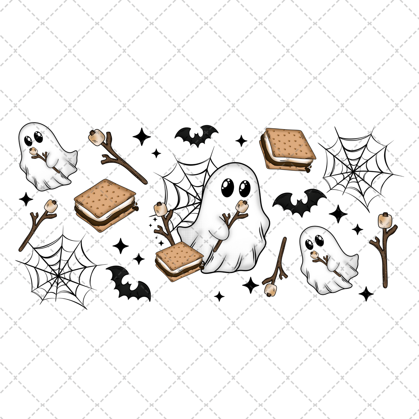 Spooky S'mores Tumbler Wrap - Sublimation Transfer