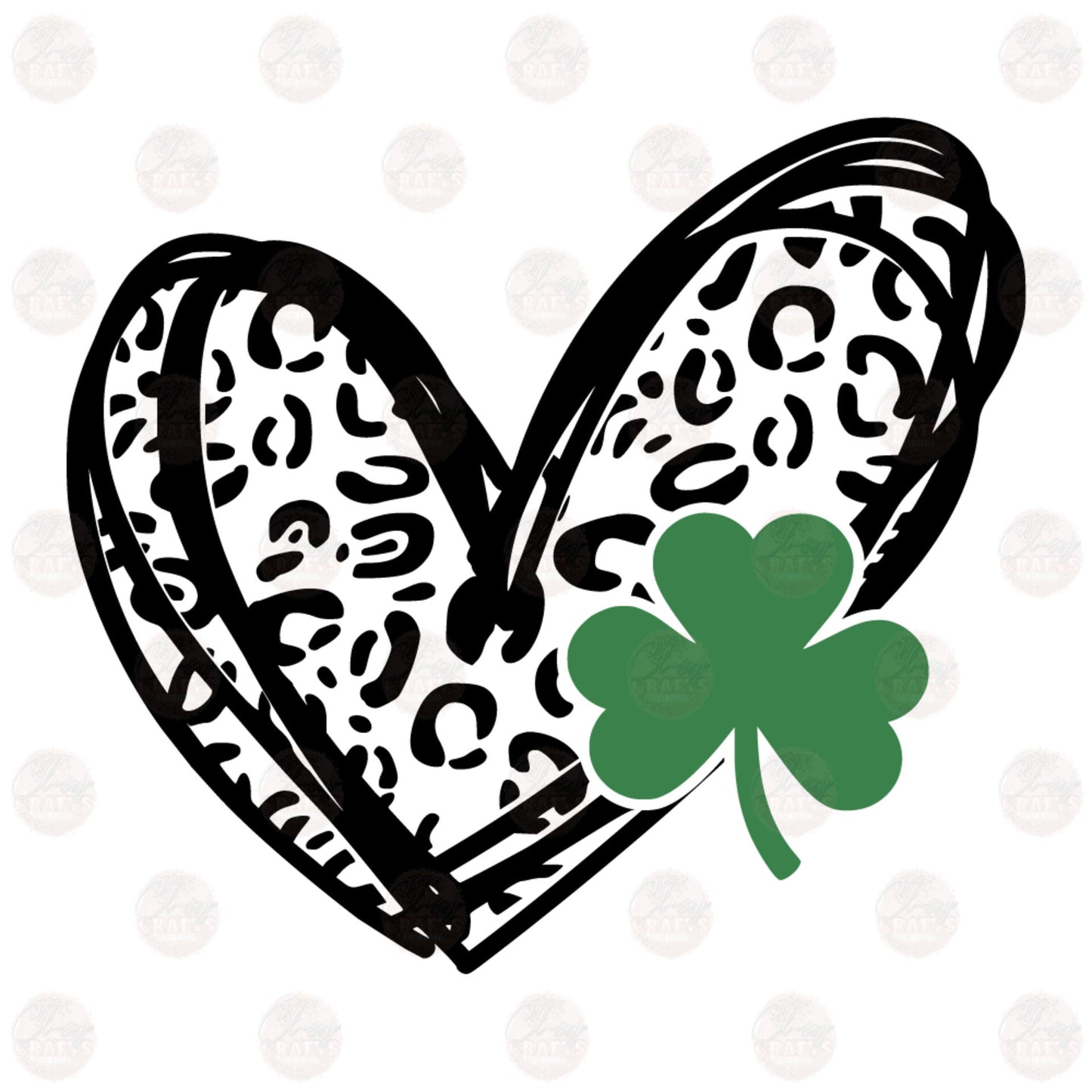 St. Patrick Day Leopard Transfer