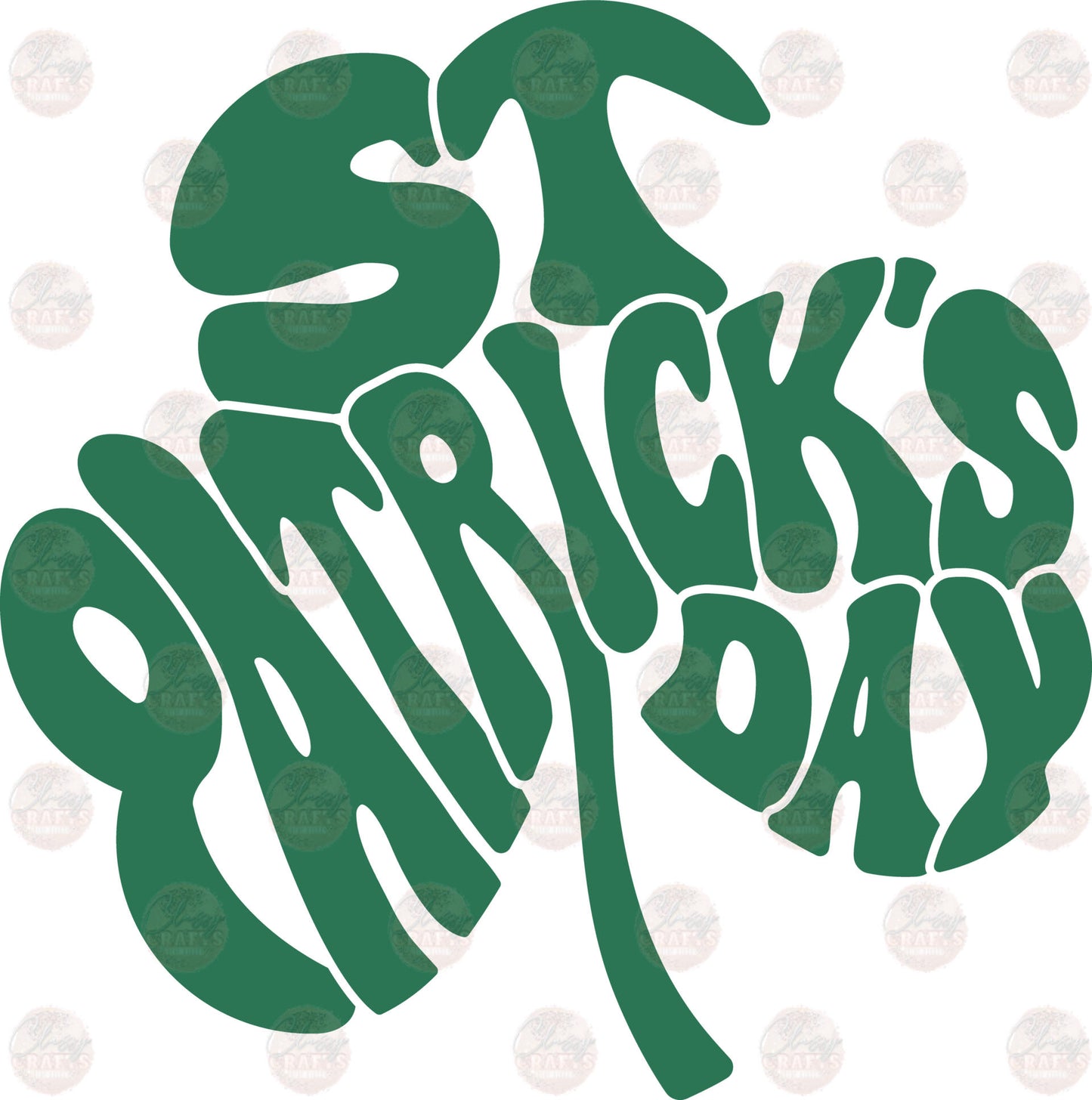 St Patrick's Day Retro Clover Transfer