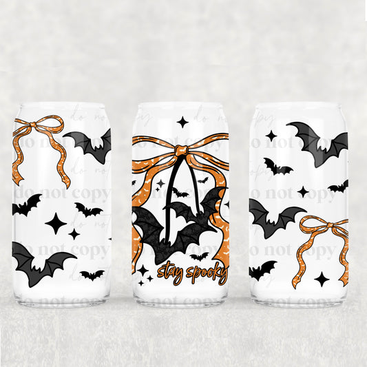 Stay Spooky Bats 16oz Libbey Wrap Transfer