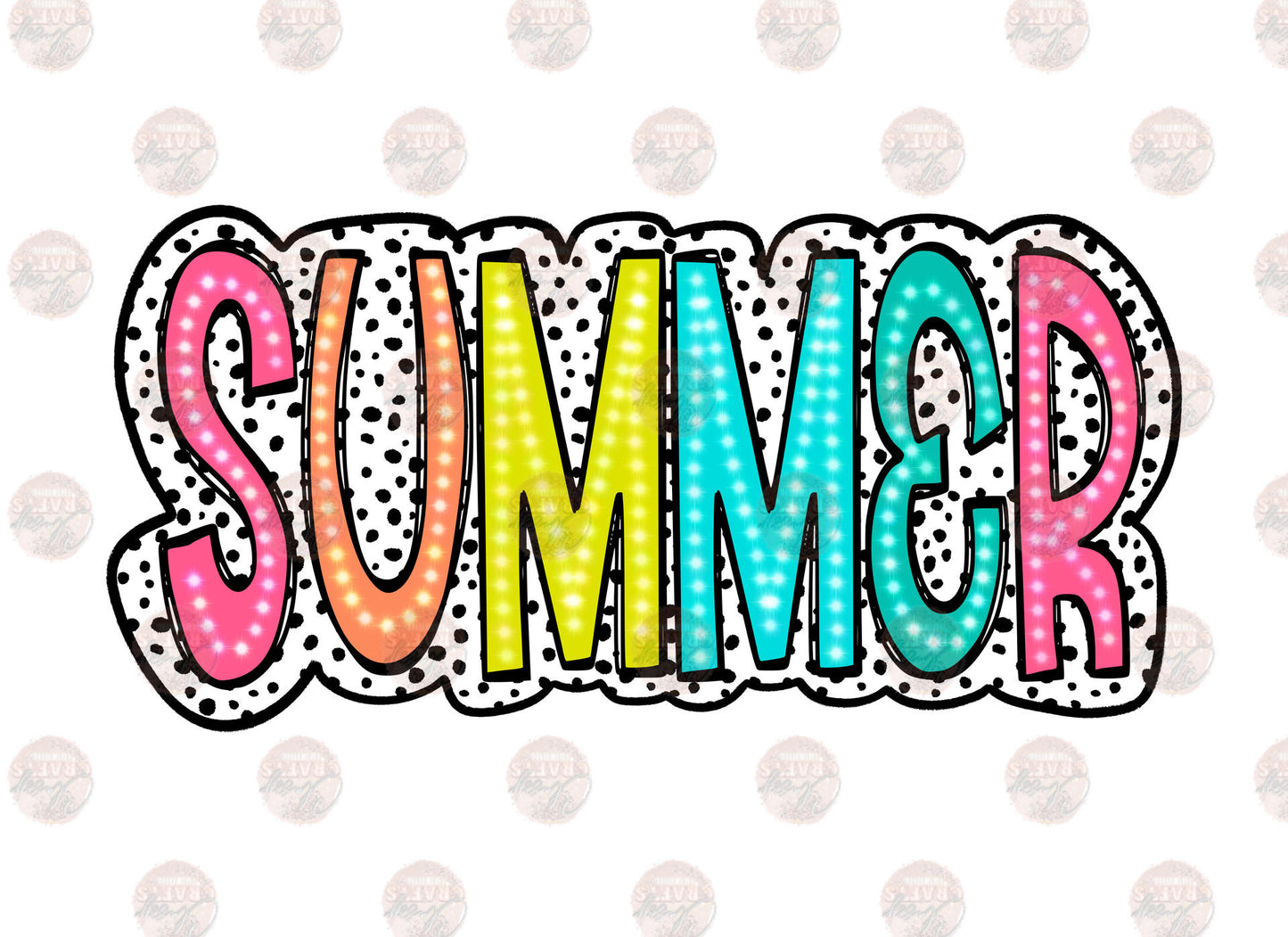 Summer Dalmation Dots Transfer