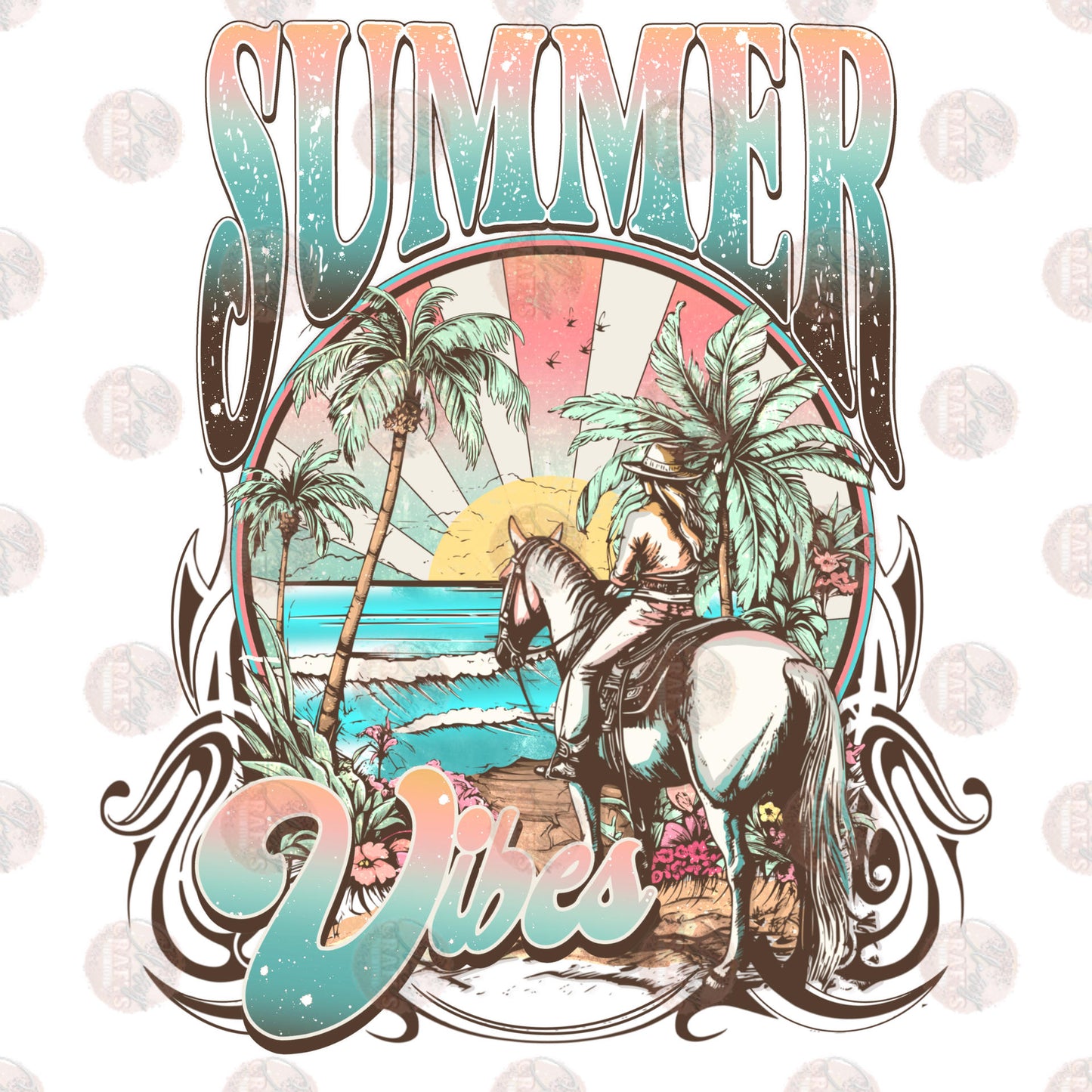 Summer Vibes Two Part **Sold Separately** Transfer