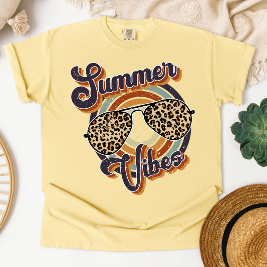 Summer Vibes Leopard Sunglasses Transfer