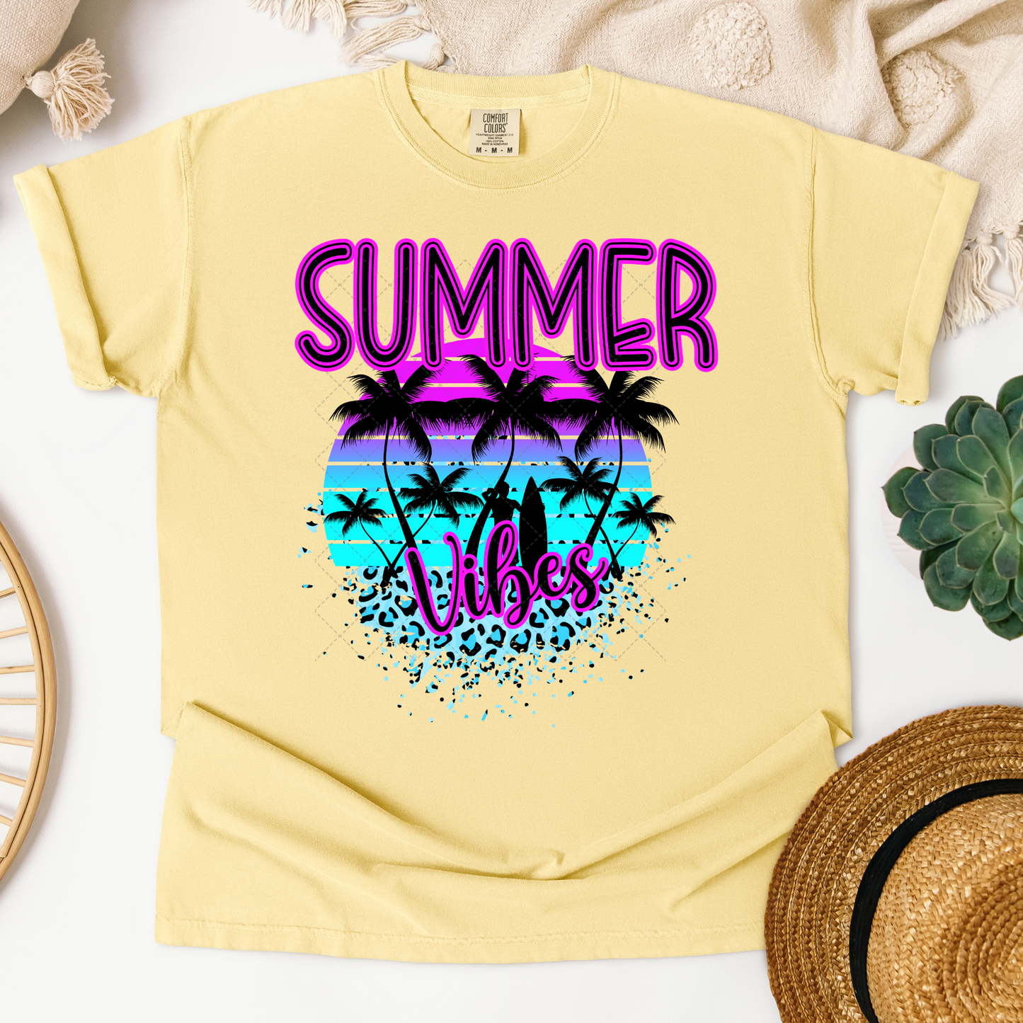 Summer Vibes Palm Tree Transfer