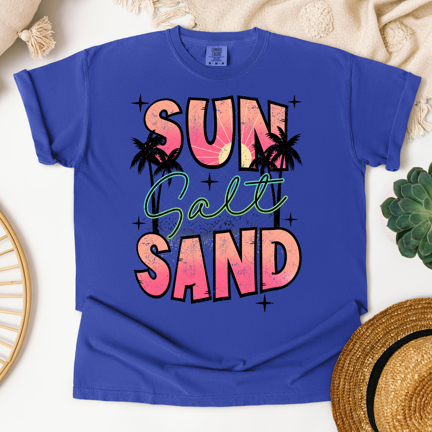 Sun Salt Sand Distressed **TWO PART* SOLD SEPARATELY** Transfer