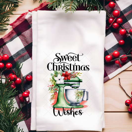 Sweet Christmas Tea Towel Transfer