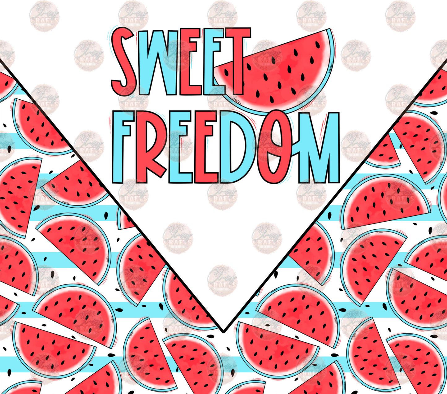 Sweet Freedom Tumbler Wrap - Sublimation Transfer