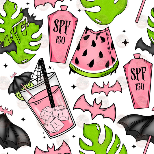 Sweet Spooky Summertime Seamless Wrap - Sublimation Transfer