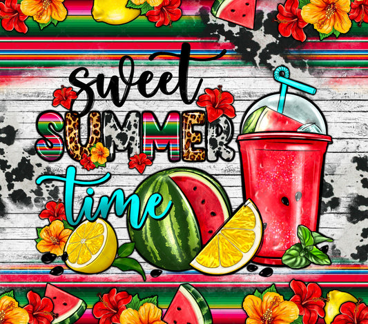 Sweet Summer Time Tumbler Wrap - Sublimation Transfer