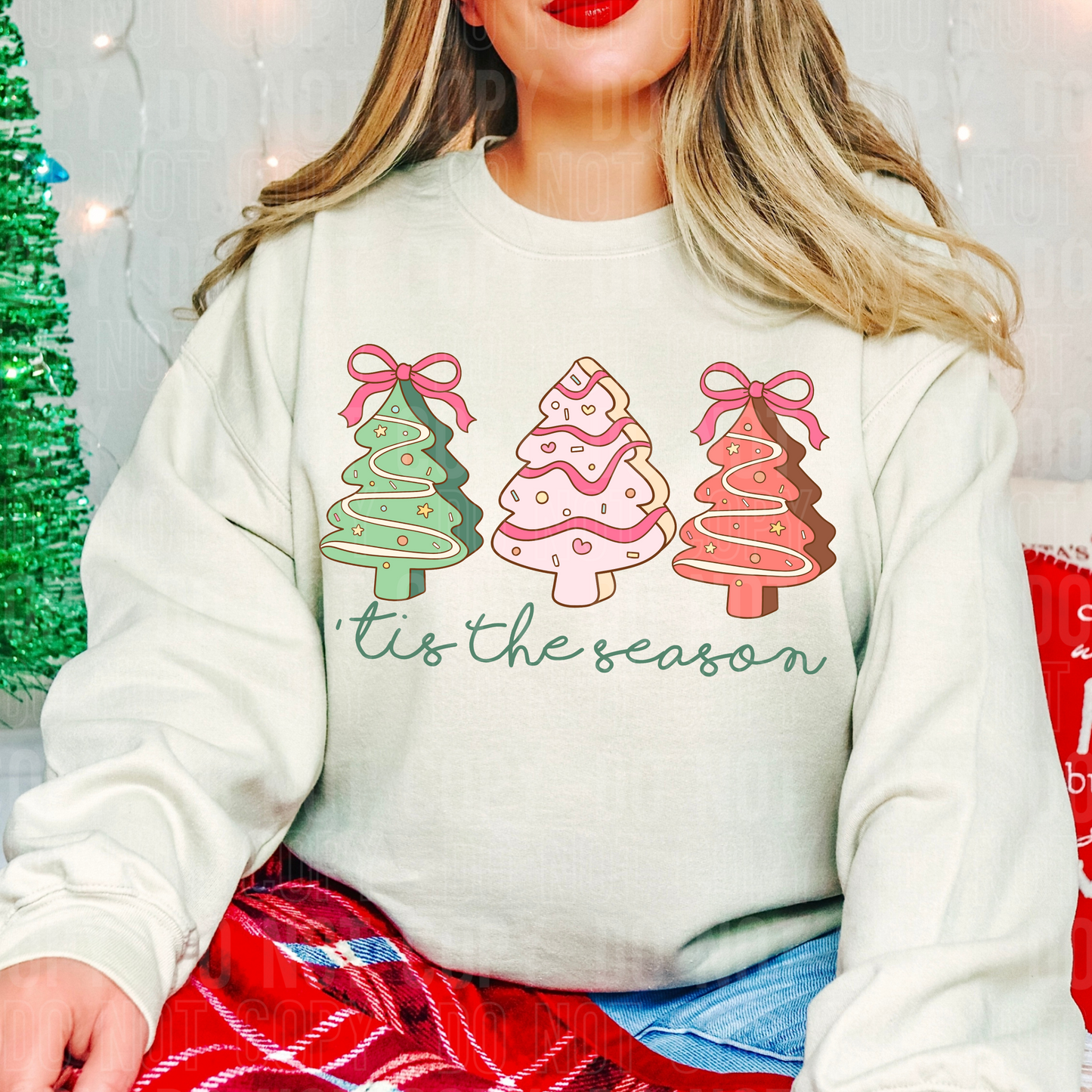 TIS THE SEASON CHRISTMAS TREES TRANSFER