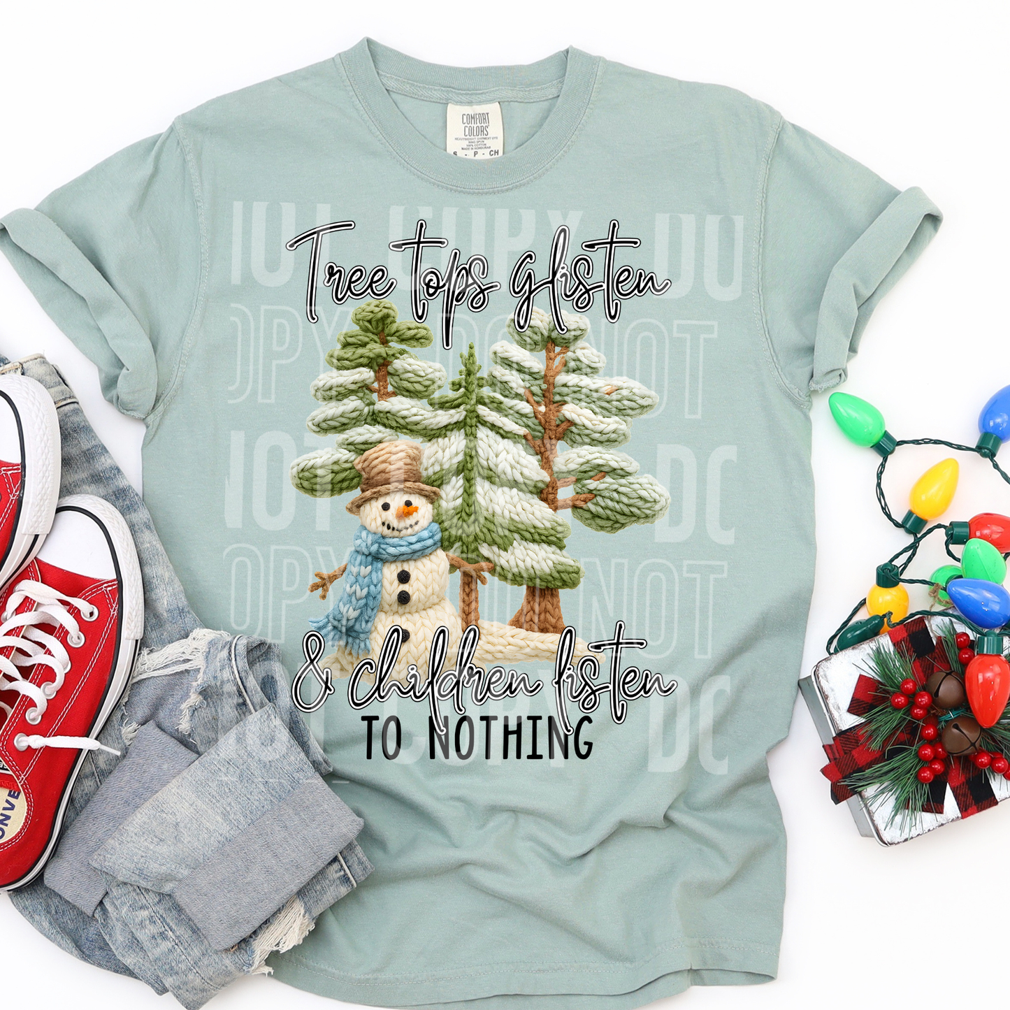 FAUX YARNTREE TOPS GLISTEN CHILDREN LISTEN TRANSFER